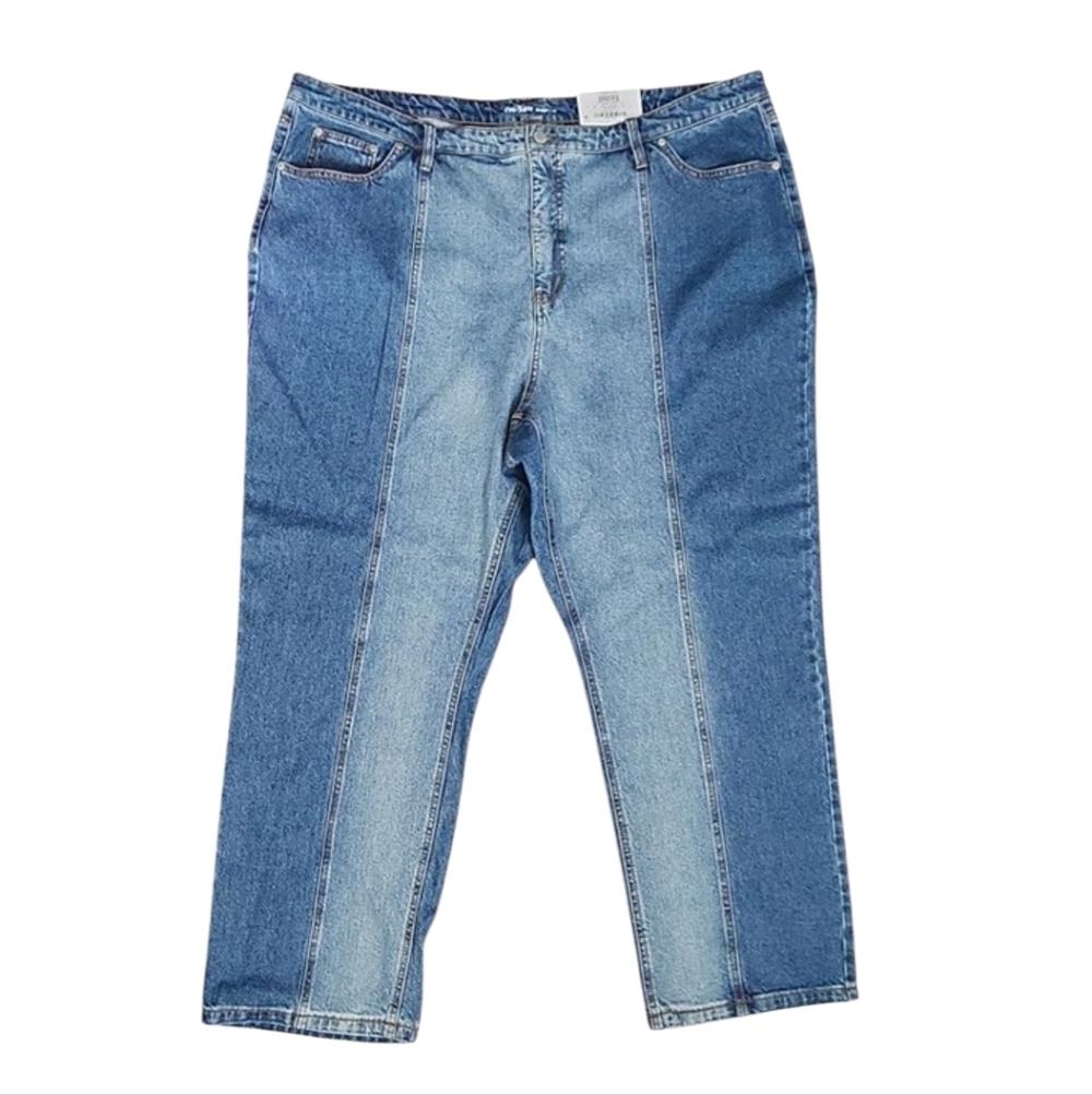 On 34th Stylish Two-Tone Denim Jeans Size 24W